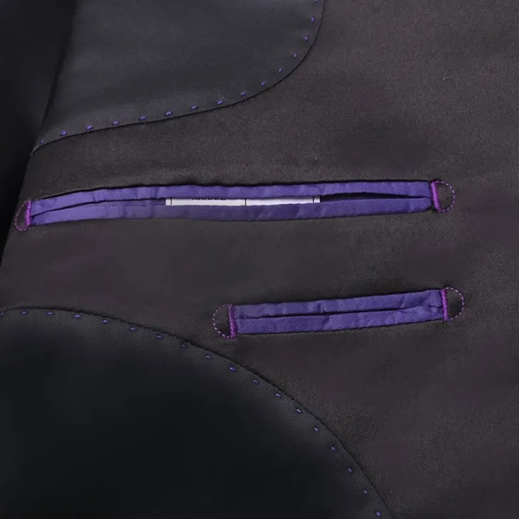 Men's Royal Blue Floral Embroidered Blazer - Gold Detail Luxe Wedding Jacket - F140 best