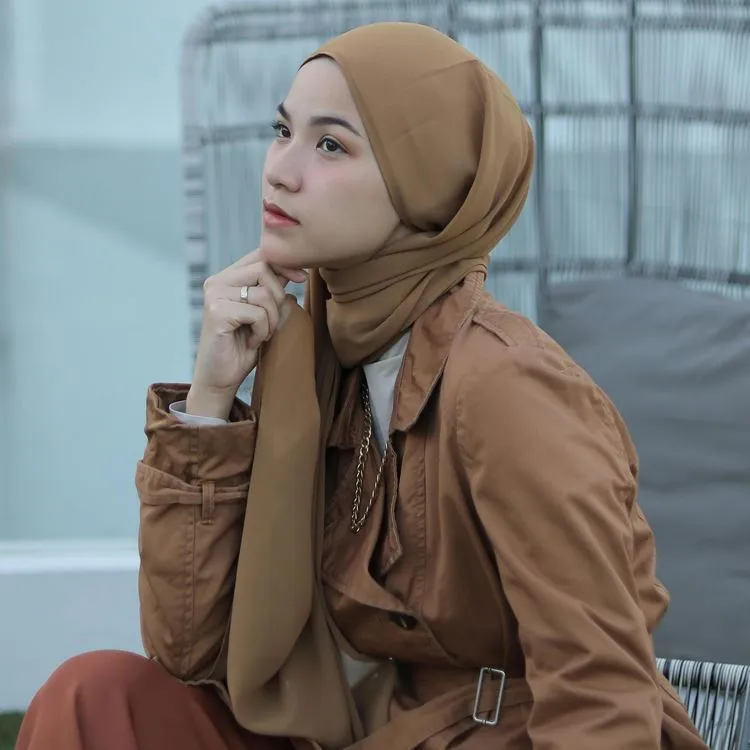 Lliw solet Jersey Hijab Amira